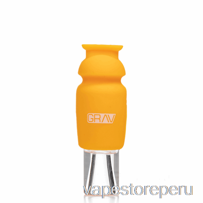 Vape Peru Grav Muleta De Vidrio Con Tapa De Silicona Amarillo Mostaza